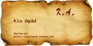 Kis Agád névjegykártya